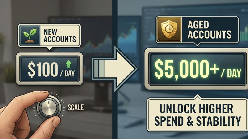 Graph showing ad spend increase from $100 to $5000 daily over time — scaling Facebook / Meta ads successfully