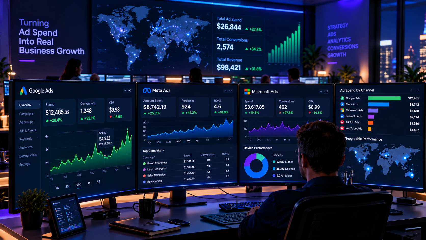Neon Ad Analytics Control Room